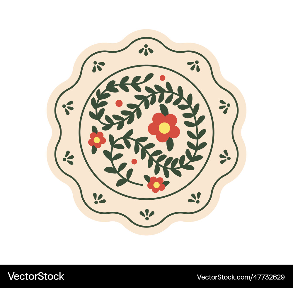 Handmade pottery with ancient patterns vector image