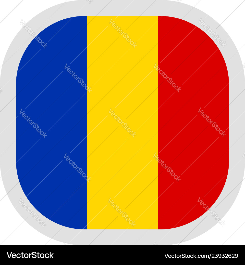 Icon square shape with flag on white background Icon square shape with flag on white background vector image
