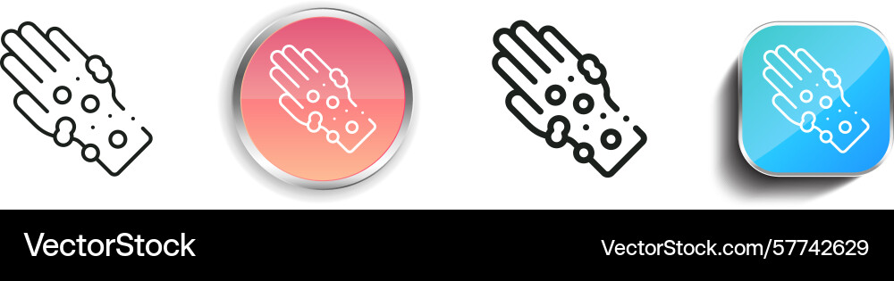 Rash icon thin linear regular and button style Rash icon thin linear regular and button style vector image