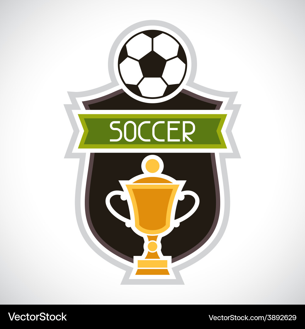 Sports Badge - Soccer Football Vector Image
