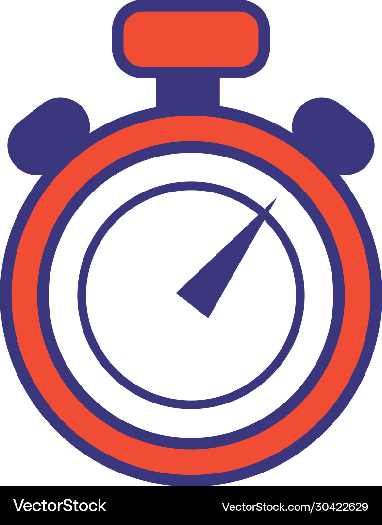 Timer chronometer counter line and fill style Timer chronometer counter line and fill style vector image
