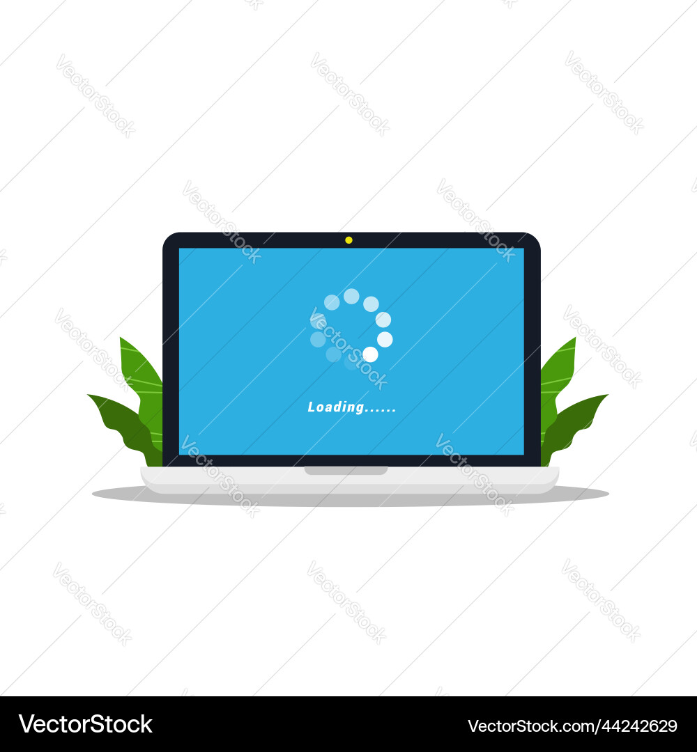 Website loading flat ui concept Website loading flat ui concept vector image