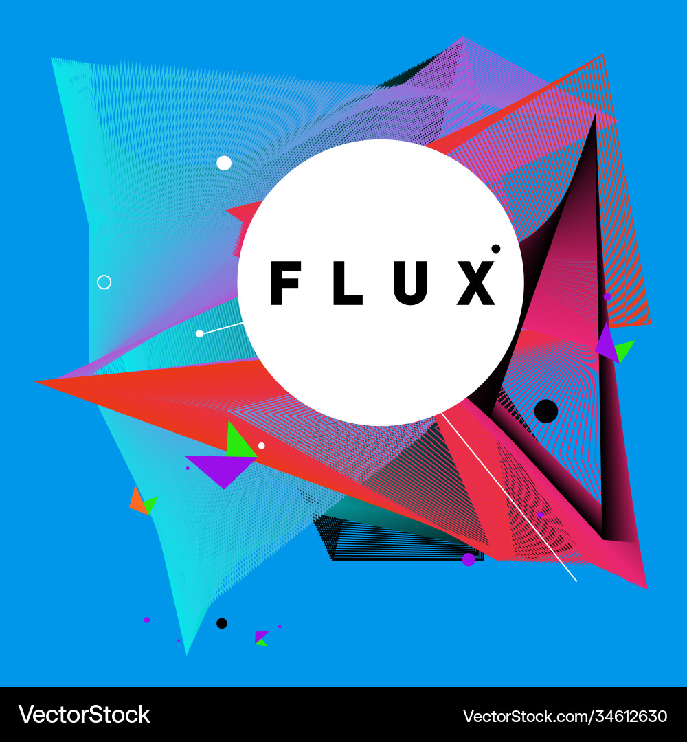 3d colorful wave background dynamic flux effect Vector Image
