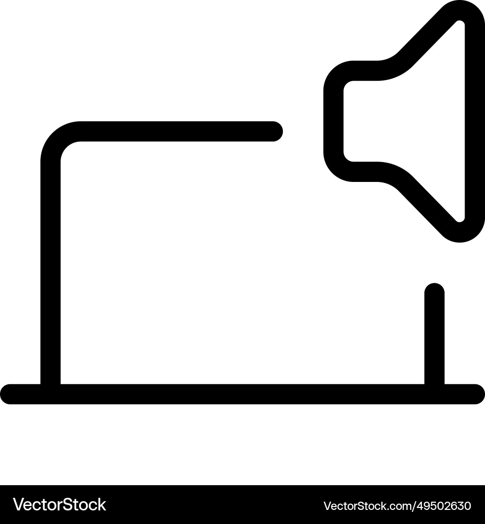 Built-in speakers on laptop for audio output Vector Image