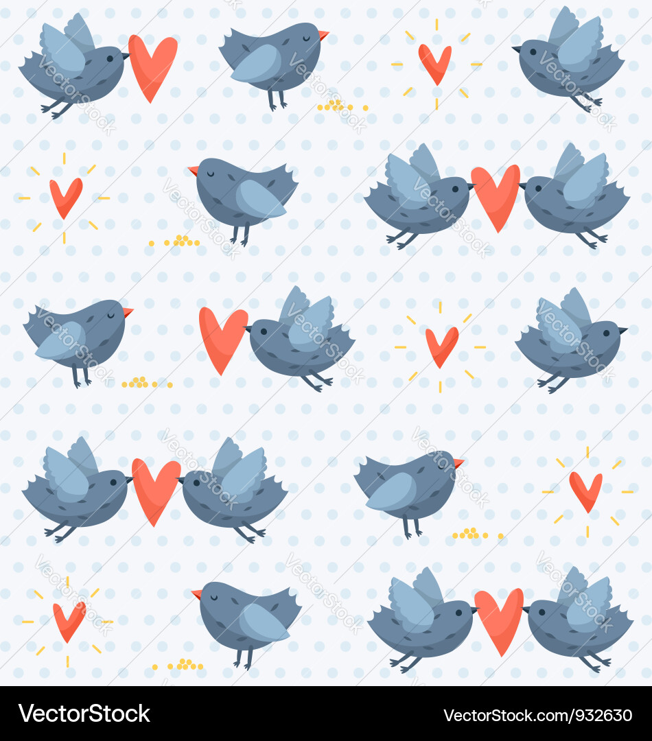 Cheerful Bird Pattern vector image
