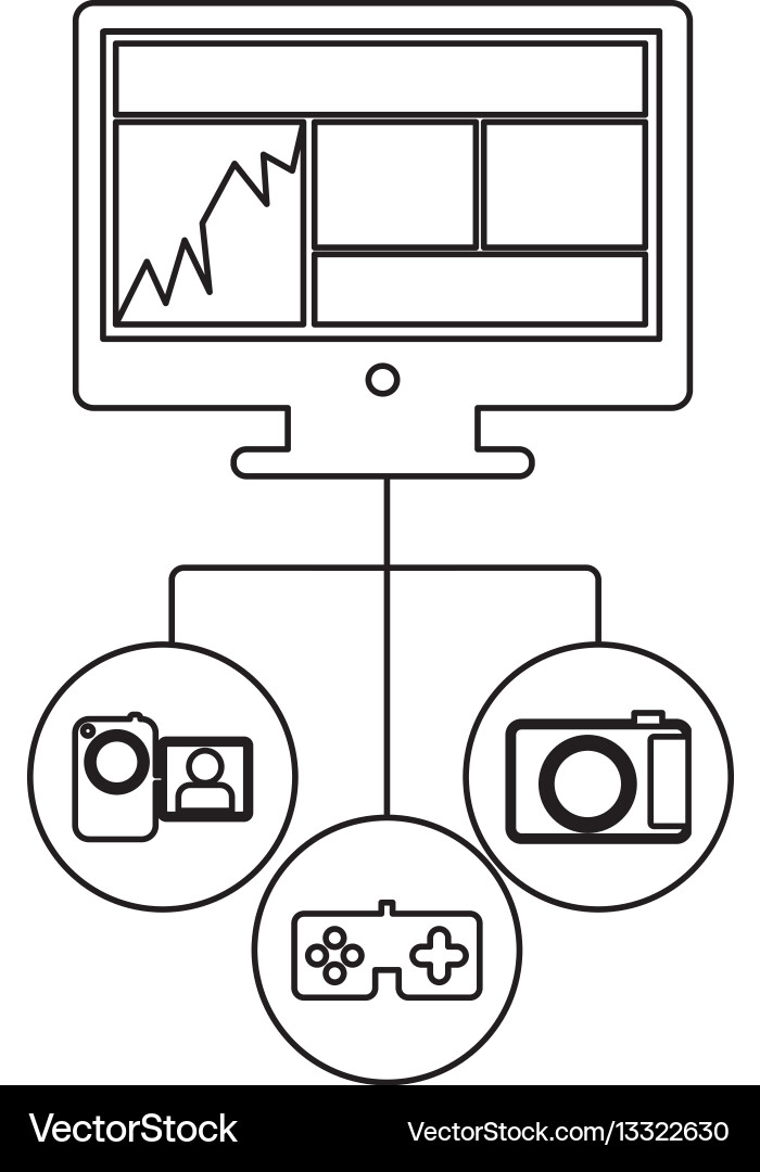 Computer database server icon stock vector image