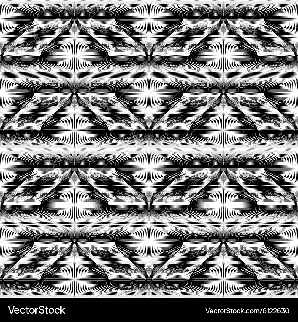 Design seamless monochrome waving pattern Vector Image