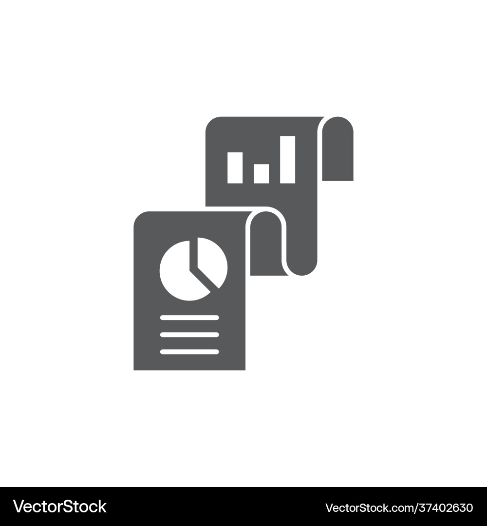 Document with graph chart Document with graph chart vector image