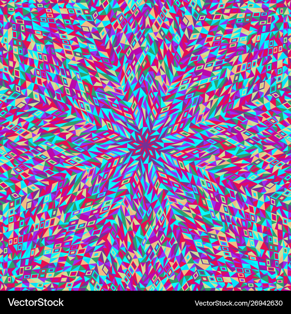 Dynamic colorful circular burst mosaic background Dynamic colorful circular burst mosaic background Vector Image