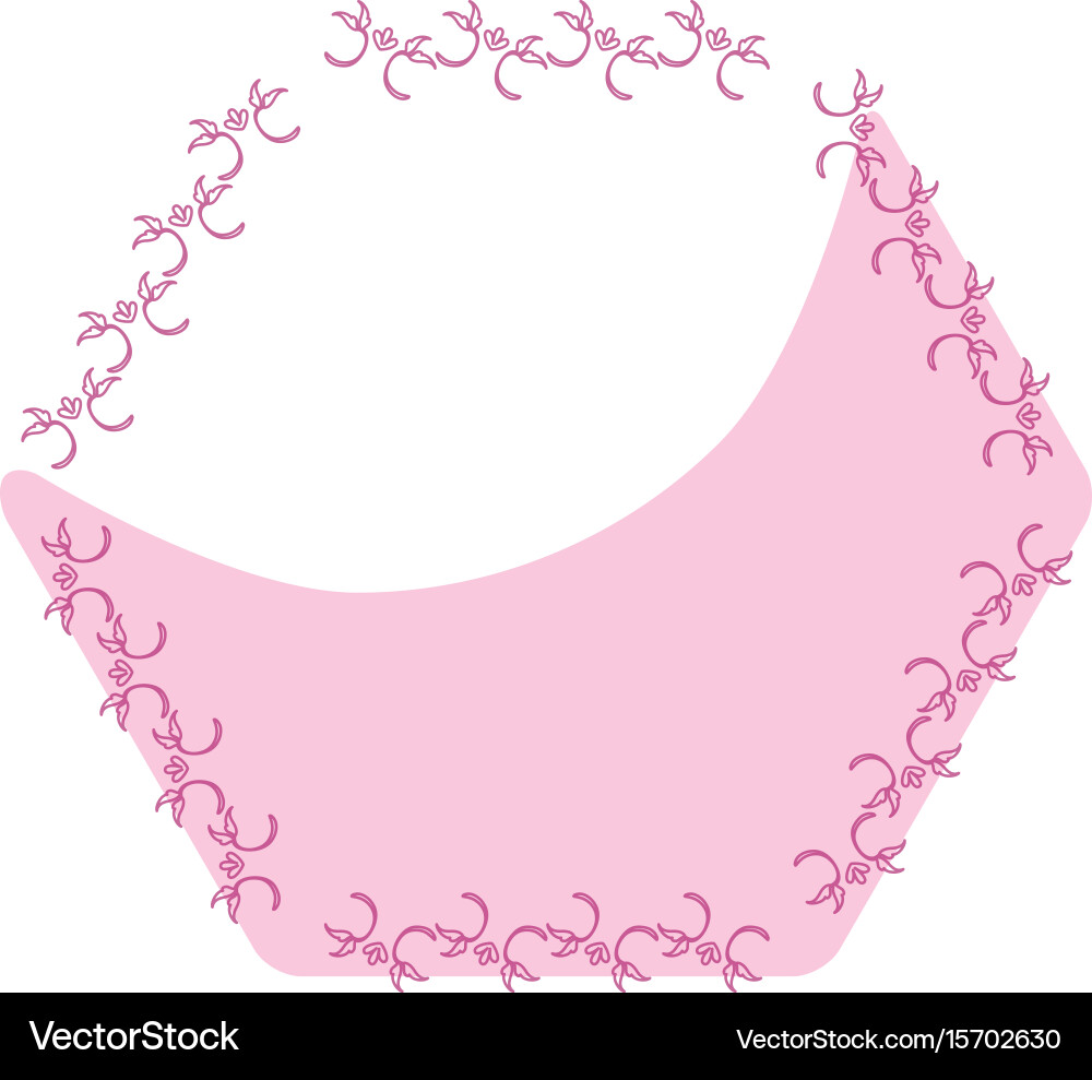Elegant victorian with hexagonal shape frame vector image