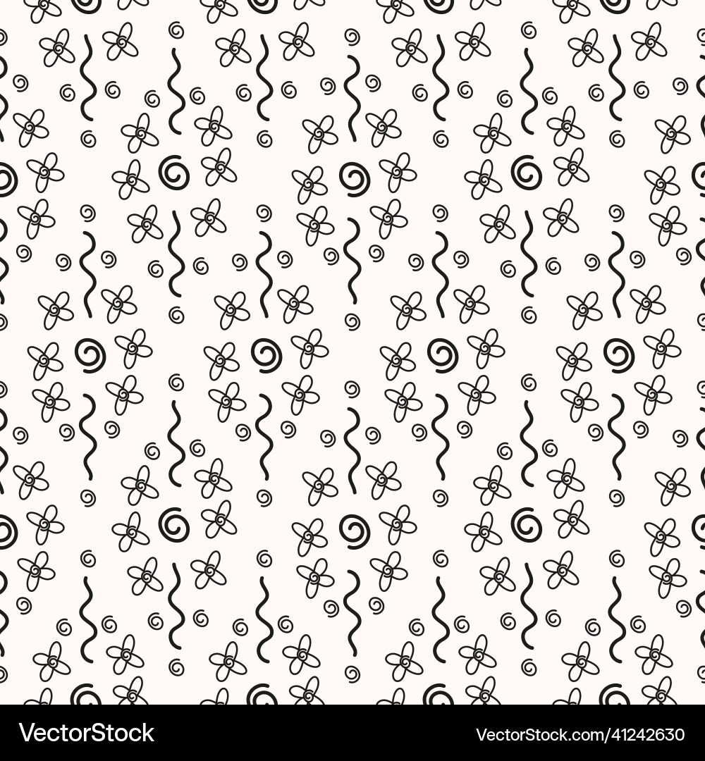 Floral pattern and wavy lines for use in textiles Floral pattern and wavy lines for use in textiles vector image