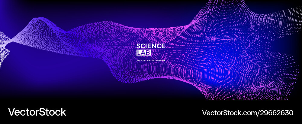 Futuristic background with dynamic particles vector image
