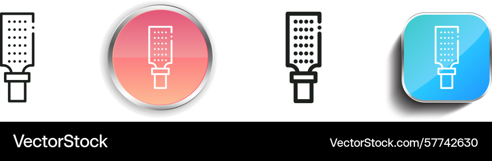 Rasp icon thin linear regular and button style Rasp icon thin linear regular and button style vector image