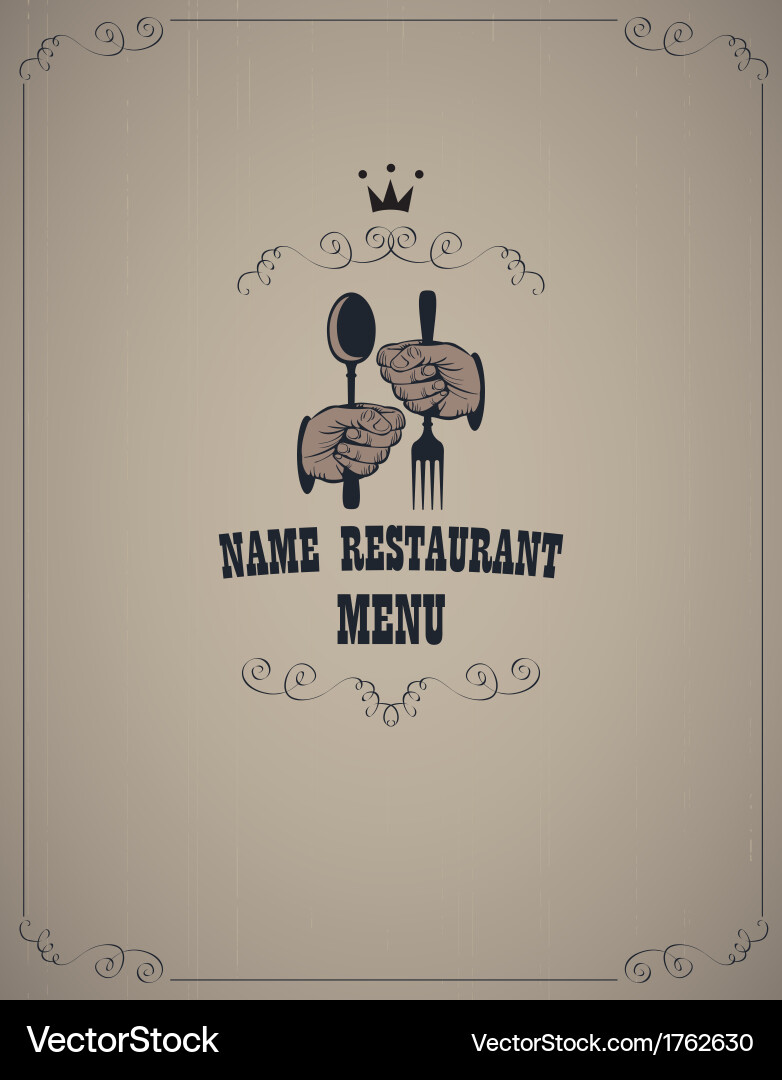 Retro Restaurant Menu Vector Image