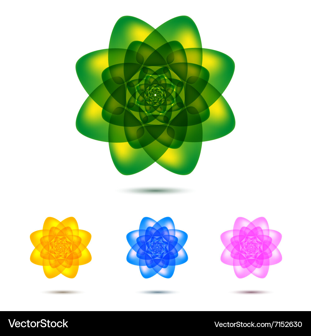 Set of abstract circle design elements vector image