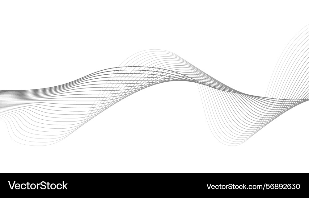Wave with lines created using blend tool stylized Vector Image