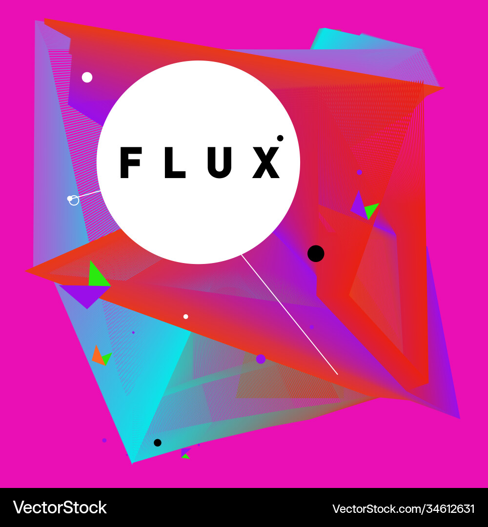 3d colorful wave background dynamic flux effect Vector Image