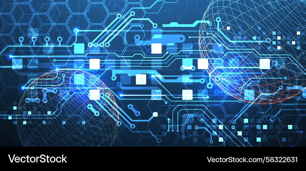 Abstract Digital Network Background Vector Image