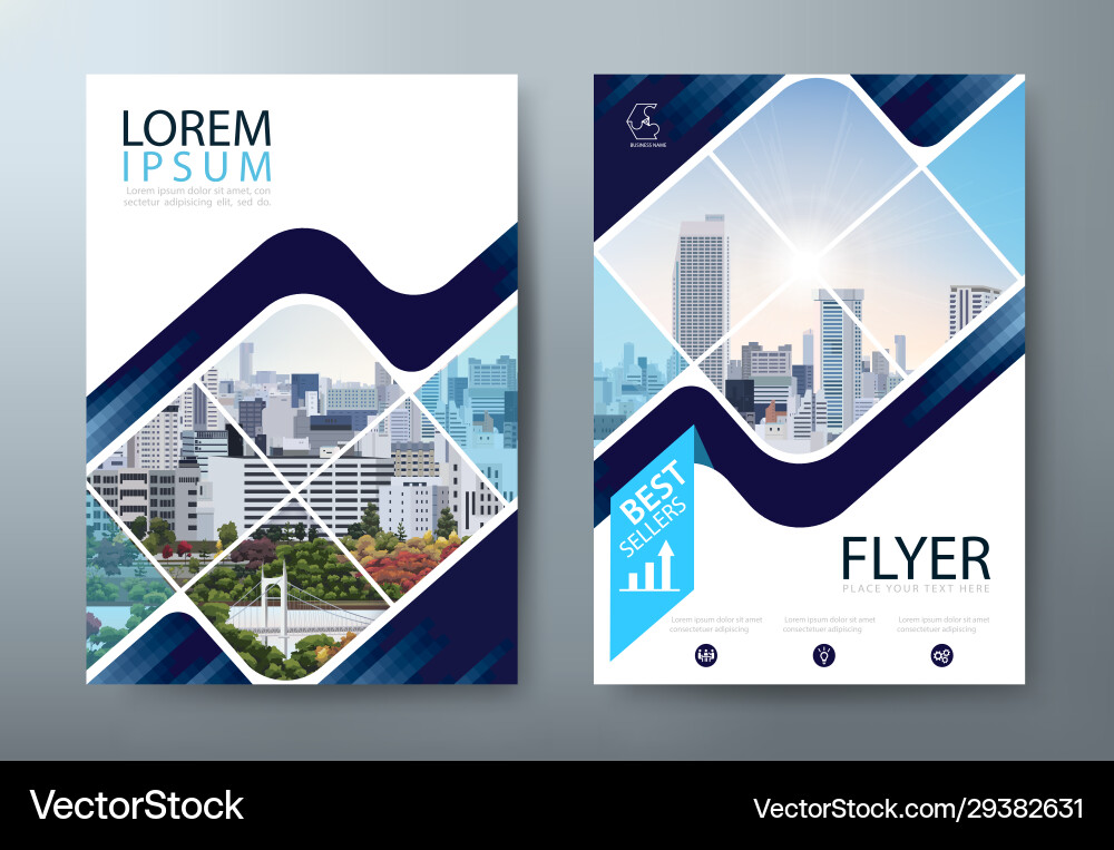annual-report-brochure-flyer-book-cover-templates-vector-image