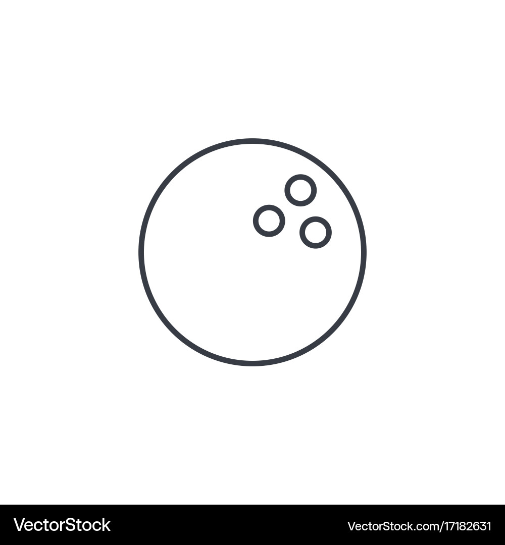 Bowling ball thin line icon linear symbol Vector Image