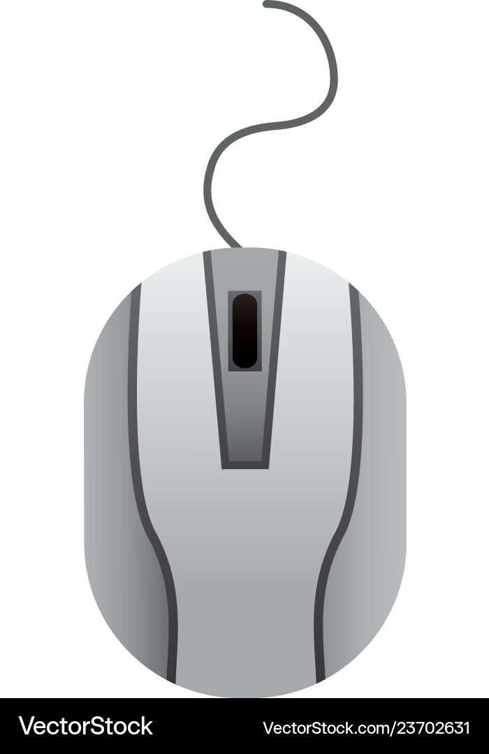 Computer mouse device on white background vector image