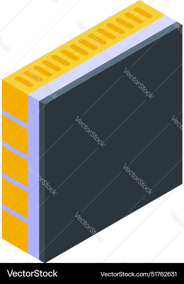 Computer processor chip isometric icon Computer processor chip isometric icon vector image