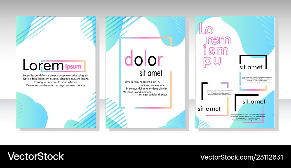 Dynamic style banner design set with fluid Dynamic style banner design set with fluid vector image