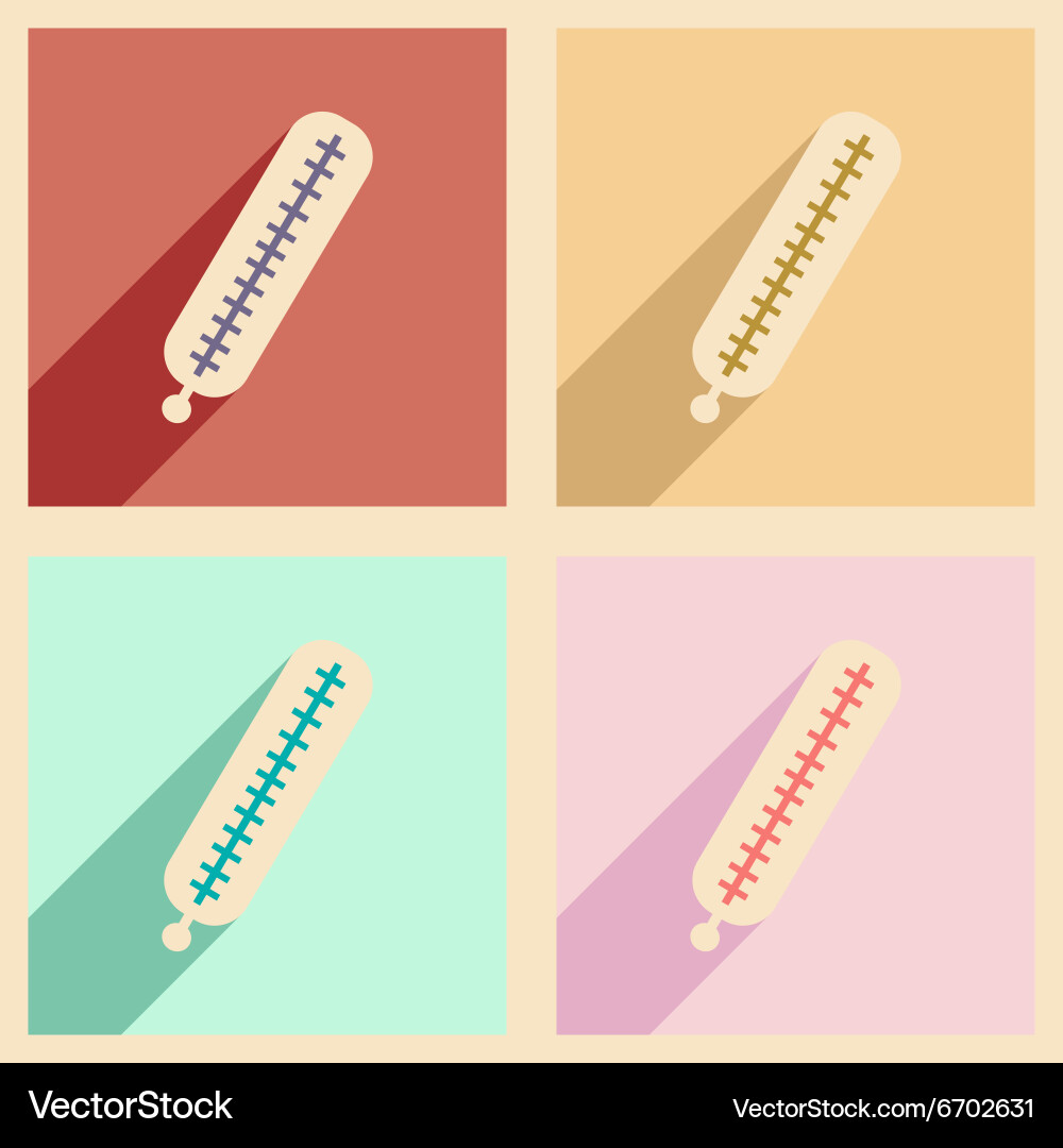 Flat with shadow concept and mobile application vector image