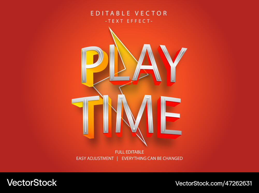 Game event text effect editable Game event text effect editable vector image