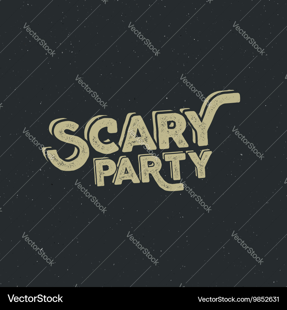 Halloween 2016 furchterregender Partytypografie-Label Vektorbild