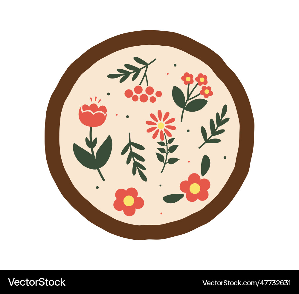 Handmade pottery with ancient patterns Handmade pottery with ancient patterns Vector Image