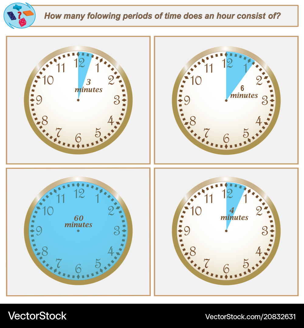 Logical task how many flowing periods of time Logical task how many flowing periods of time vector image