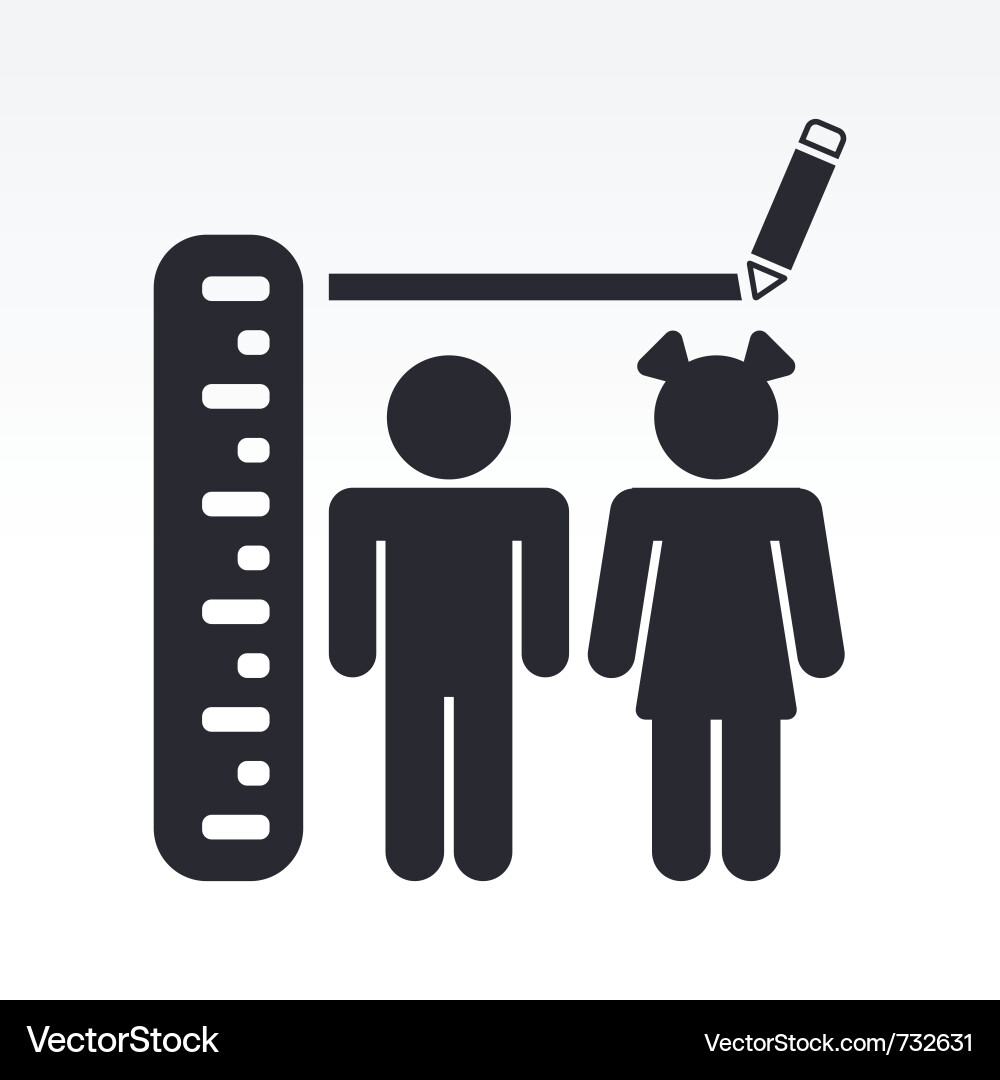 Measuring Height Concept Vector Image