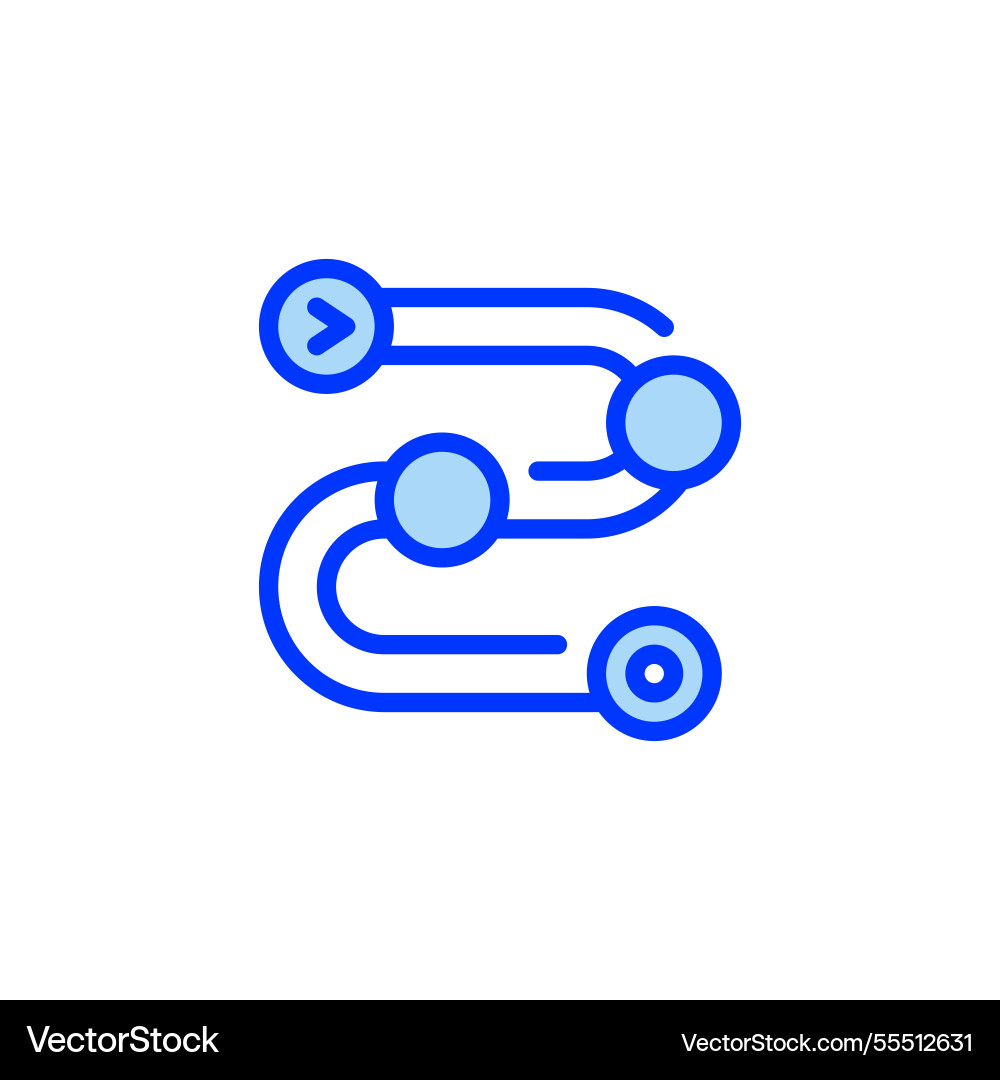Project timeline filled line icon linear style Project timeline filled line icon linear style vector image