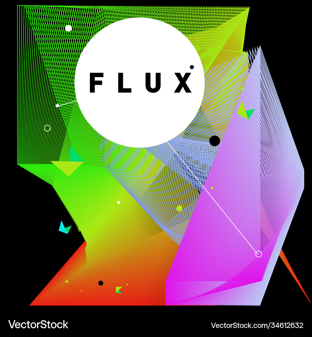 3d colorful wave background dynamic flux effect vector image