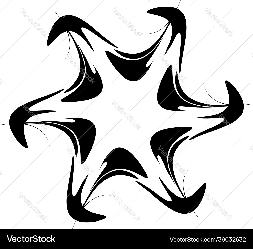 Abstract circular drawing amorphous nonfigurative vector image