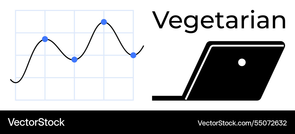 Abstract line graph with selective plot points Vector Image