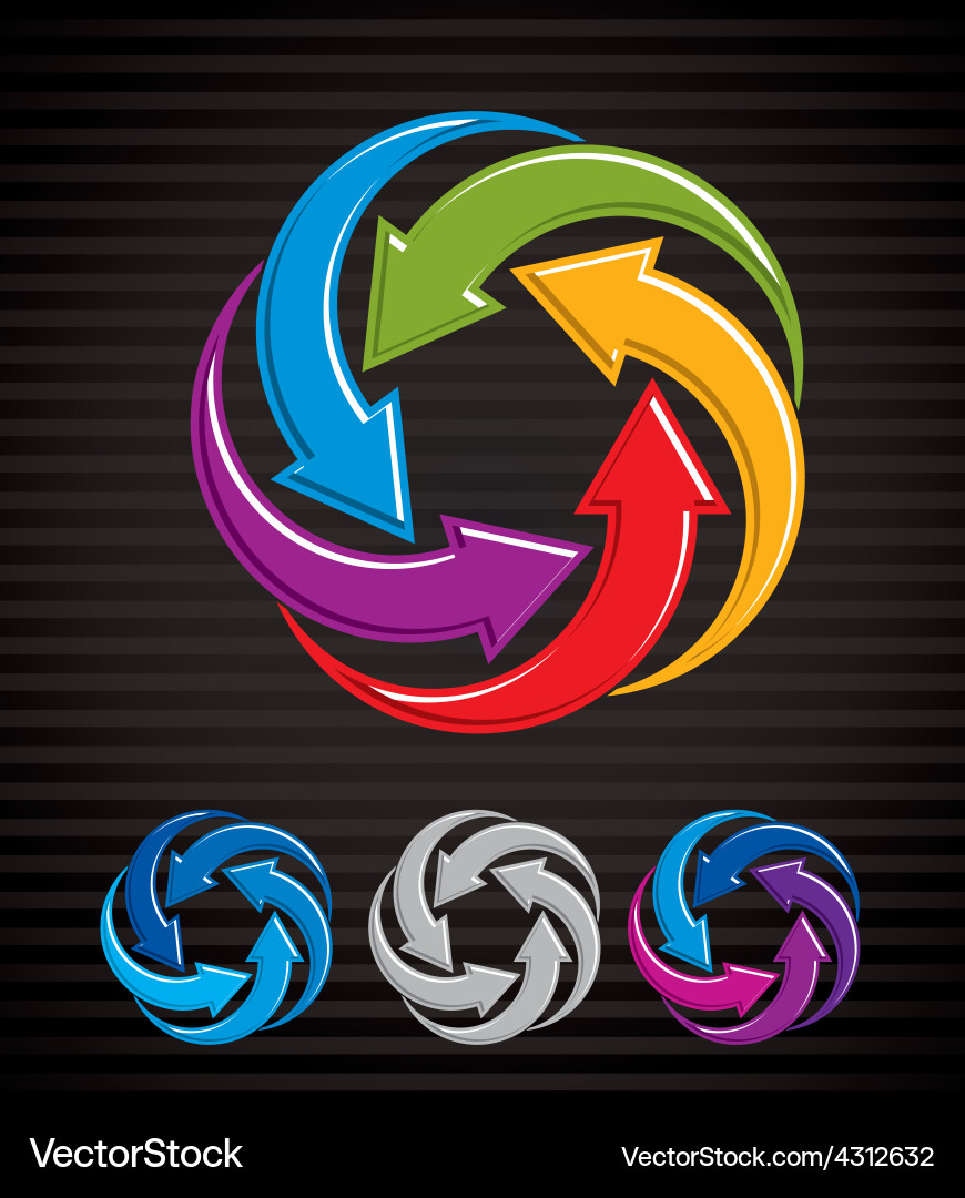 Arrows abstract loop symbol conceptual pictograph vector image