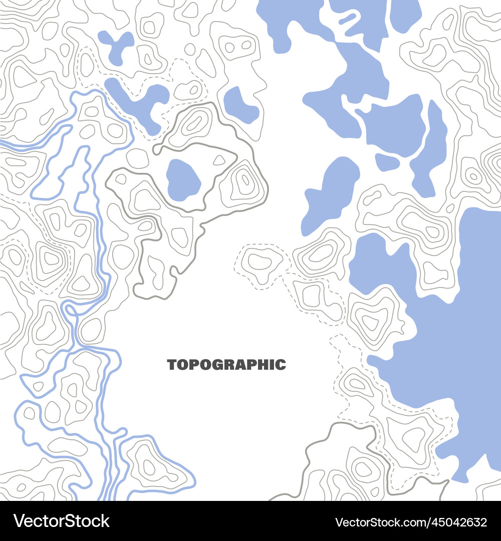 Background of contour topographic map abstract Vector Image