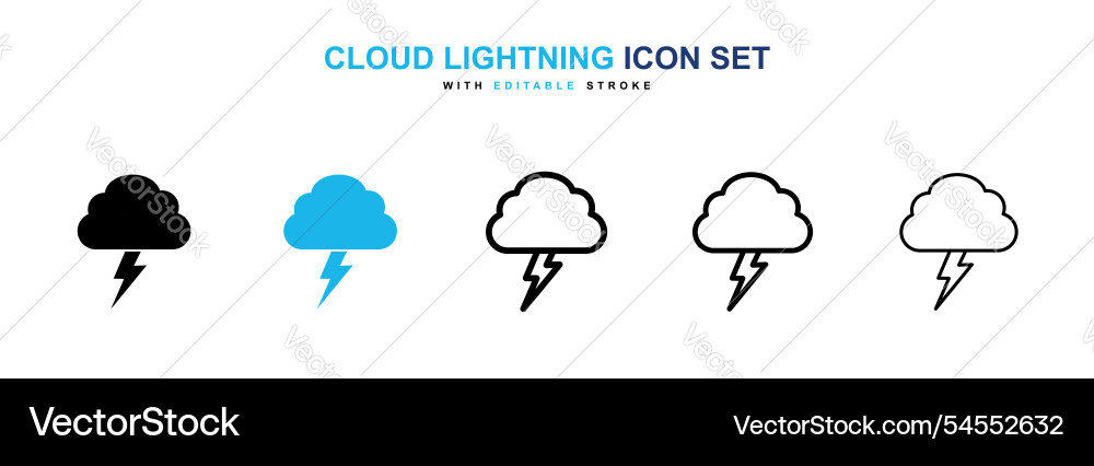 Cloud lightning icon Royalty Free Vector Image
