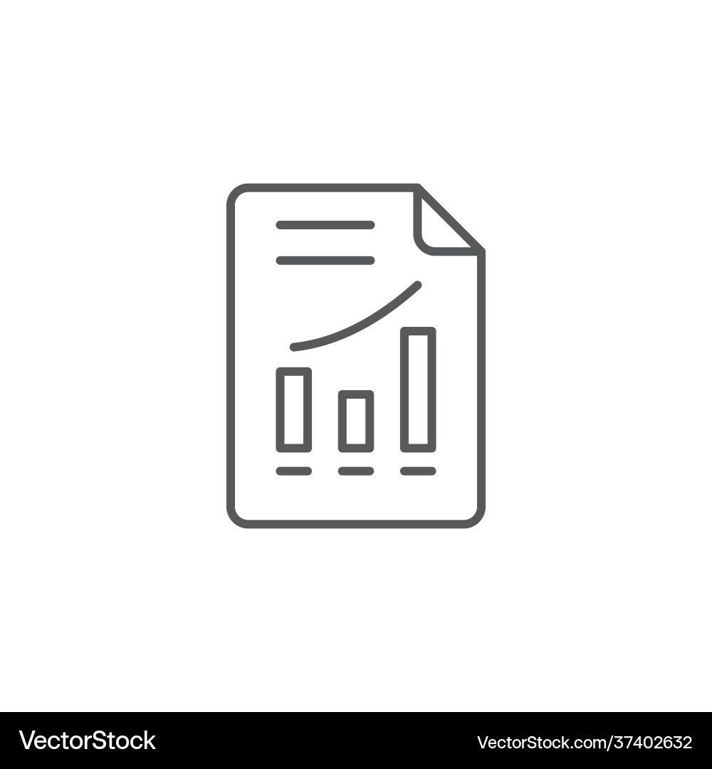 Document with graph chart Vector Image