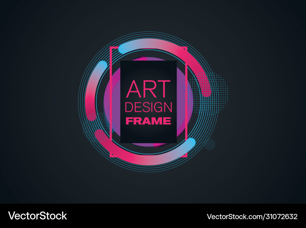 Frame for text modern art graphics Frame for text modern art graphics vector image