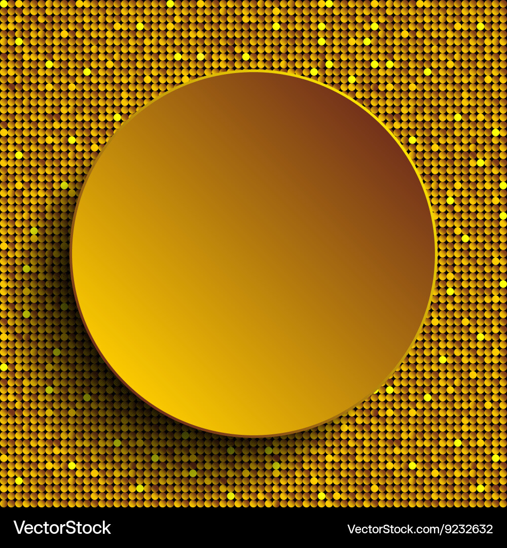 Gold Sequin Button Backdrop Vector Image