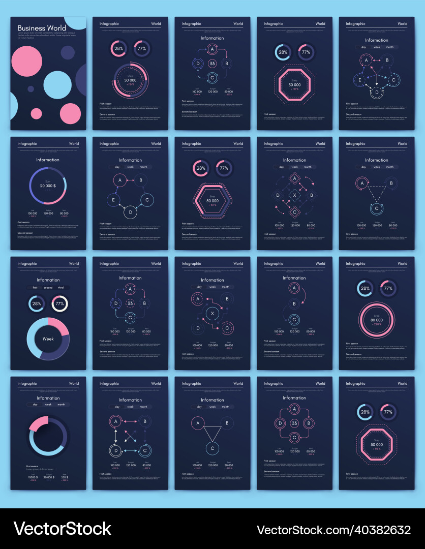 Grafik Infografiken mit Handyvorlage Grafik Infografiken mit Handyvorlage vektorbild