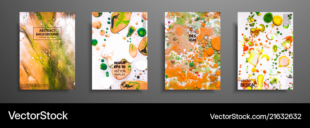 Hand drawn collection of card made by acrylic Hand drawn collection of card made by acrylic vector image