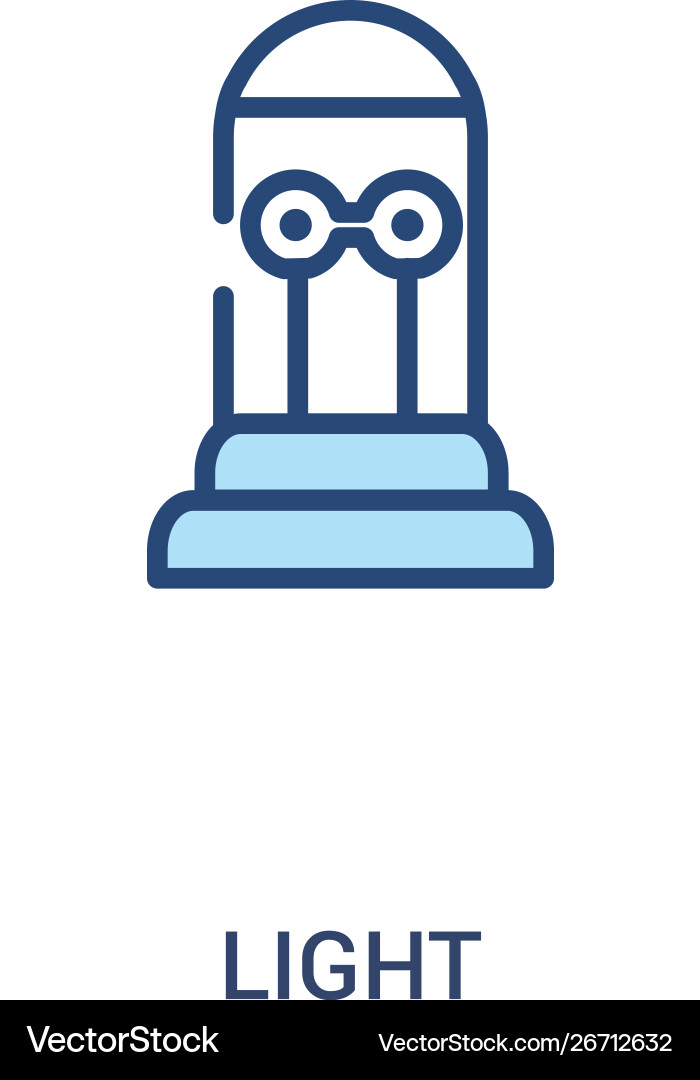 Light concept 2 colored icon simple line element Light concept 2 colored icon simple line element vector image