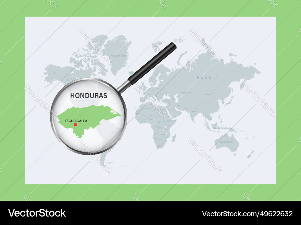 Map of honduras on political world Map of honduras on political world Vector Image