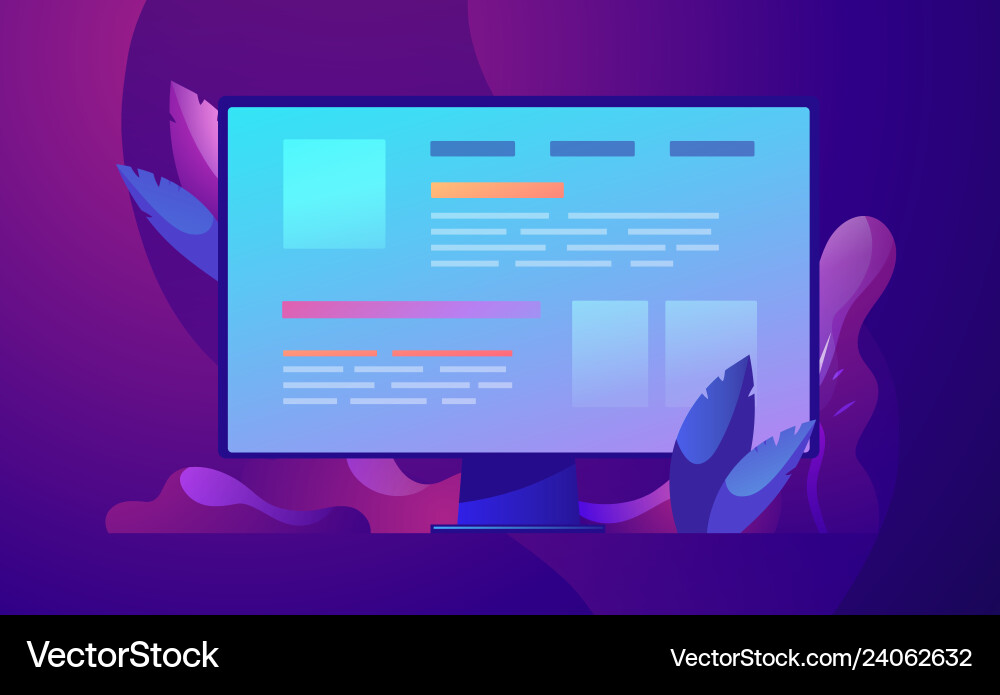 Modern Web Development Interface vector image