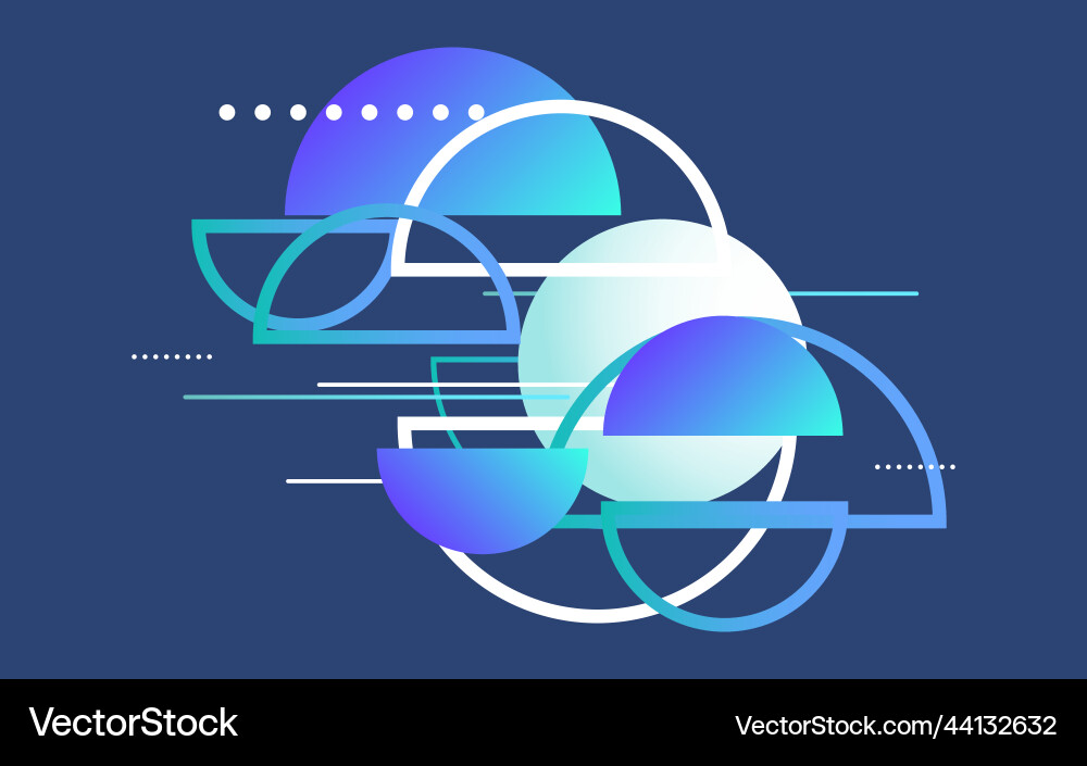 Overlapping design elements on blue background Overlapping design elements on blue background vector image