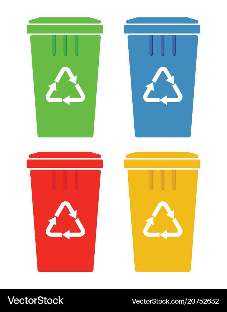 Recycle bins Royalty Free Vector Image - VectorStock